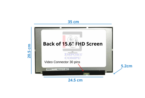 PANTALLA ULTRA SLIM 15.6" FHD 30 PINES PANEL CORTO SIN BRACKETS