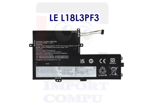 BATERIA LAPTOP LENOVO  L18L3PF7 L18C3PF8 L18C3PF6 L18C3PF7 INTERNA