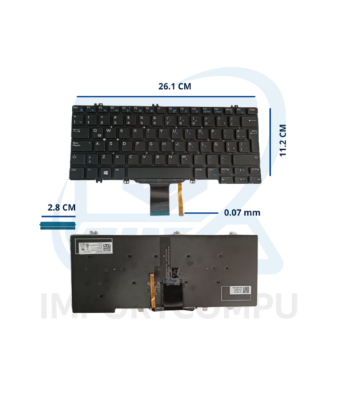 TECLADO DELL LATITUDE 5289 / 7280 / 5280 / 7380 WITH BACKLING (ILUMINACION) NEGRO