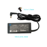 CARGADOR ACER 19V / 2.37A / 45W con conector 5.5 X 1.7mm PLUG AMARILL0