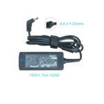 CARGADOR ASUS 19V / 1.75A / 33W con conector 4.0 X 1.35mm PLUG DELGADO