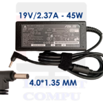 CARGADOR ASUS 45W DE 19V A 2.37A con conector 4.0mm*1.35mm (punta fina)