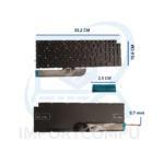 TECLADO DELL 5584 5590 5593 5594 5598 CON BACKLIGTH SIN FRAME LA NUMÉRICO- BOTON POWER EN LA LAPTOP