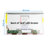 PANTALLA LCD 14" HD 40 PINES CON SUJETADORES LATERALES