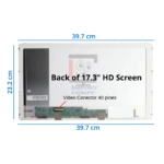 PANTALLA LCD 17.3" HD 40 PINES CON SUJETADORES LATERALES