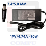 CARGADOR HP 90W DE 19V A 4.74A con conector redondo 7.4mm*5.0mm ( con pin central/ punta aguja)