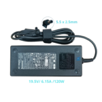 CARGADOR LENOVO 19.5V / 6.15A / 120W conector 5.5 X 2.5mm PLUG NEGRO