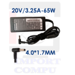 CARGADOR LENOVO 65W DE 20V A 3.25A con conector 4.0mm*1.7mm