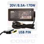 CARGADOR LENOVO DE 20V A 8.5A 170W con conector USB Pin (rectangular)