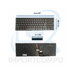TECLADO LENOVO IDEAPAD 3 15IIL05 81WE 330S-15IKB S340 V330-15ISK V330-15IKB CON BLACKLIGHT SIN FRAME US NUMERICO (GRIS)