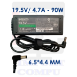 CARGADOR SONY 90W DE 19.5V  A 4.7A conector redondo 6.5mm * 4.4mm ( con pin central)