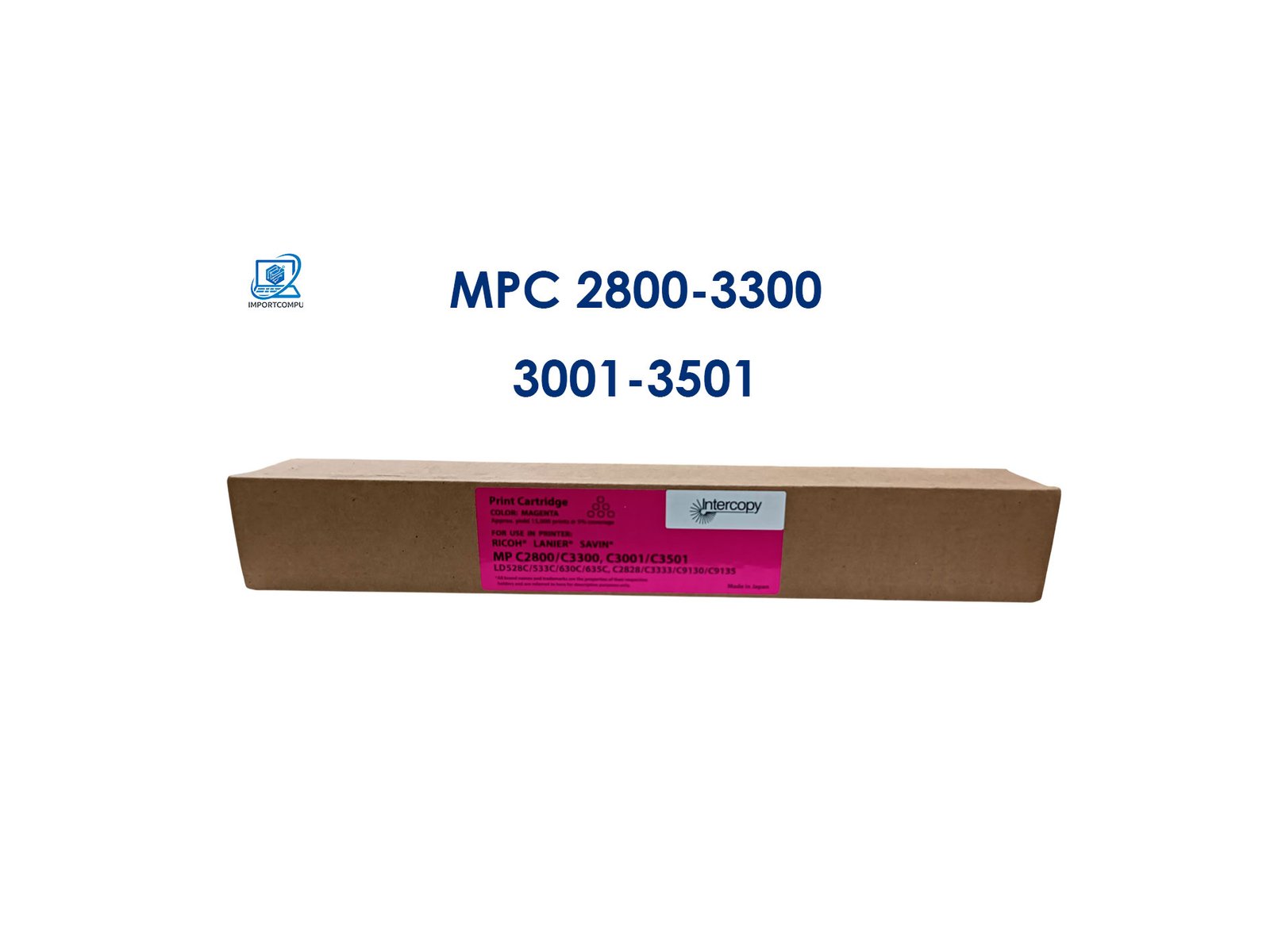 TONER-INTERCOPY-2800-MAGENTA TONER INTERCOPY MAGENTA MP C2800- C3300- C3001 -C3501 - Imagen 1
