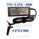 CARGADOR TOSHIBA DE 45W 19V A 2.37A con conector 5.5mm*2.5mm
