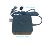 CARGADOR ASUS 19V / 3.42A / 65W con conector 4.5 X 3.0mm PLUG AGUJA MINI CUADRADO *ORIGINAL*