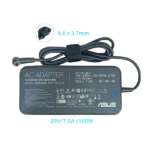 CARGADOR ASUS 20V / 7.5A / 150W con conector 6.0 X 3.7mm PLUG NEGRO