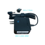 CARGADOR LENOVO 20V / 2.25A /45W conector 4.0 X 1.7mm PLUG MINI CUADRADO *ORIGINAL*