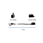 Pin de Carga DC Jack para Laptop Dell Latitude 3490, 3590, E3490, E3590 (Part Number 228R6 / DC301011R00) Conector 4.5x3.0mm (Cable Largo 11cm)