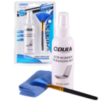 Kit de Limpieza Profesional para Pantallas y Laptops (Líquido y Microfibra)