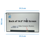 Pantalla para Laptop 14.0" LED Ultra Slim Full HD Panel Recto sin Brackets (NV140FHM-N4T)